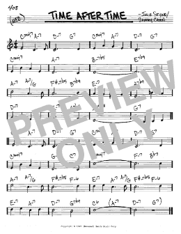 page one of Time After Time (Real Book – Melody & Chords – C Instruments)