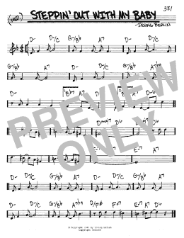 page one of Steppin' Out With My Baby (Real Book – Melody & Chords – C Instruments)