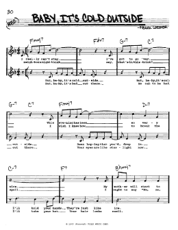 page one of Baby, It's Cold Outside (Real Book – Melody, Lyrics & Chords)