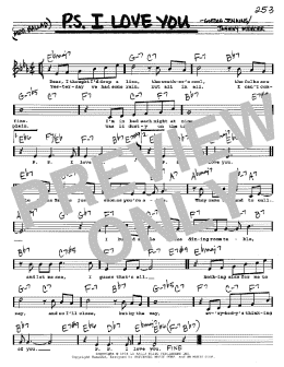 page one of P.S. I Love You (Real Book – Melody, Lyrics & Chords)