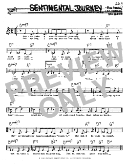 page one of Sentimental Journey (Real Book – Melody, Lyrics & Chords)