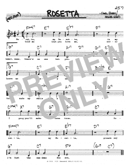 page one of Rosetta (Real Book – Melody, Lyrics & Chords)