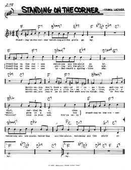 page one of Standing On The Corner (Real Book – Melody, Lyrics & Chords)