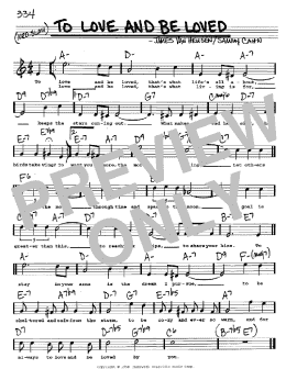 page one of To Love And Be Loved (Real Book – Melody, Lyrics & Chords)