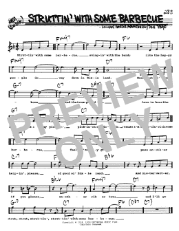 page one of Struttin' With Some Barbecue (Real Book – Melody, Lyrics & Chords)
