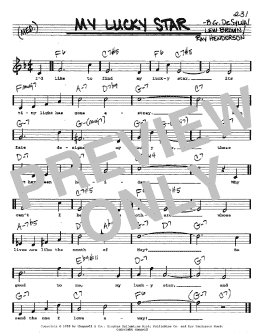page one of My Lucky Star (Real Book – Melody, Lyrics & Chords)