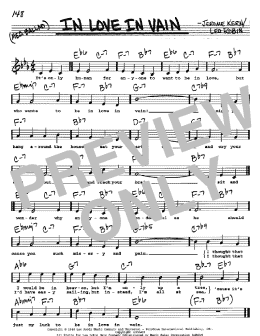 page one of In Love In Vain (Real Book – Melody, Lyrics & Chords)