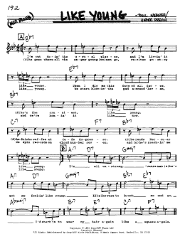 page one of Like Young (Real Book – Melody, Lyrics & Chords)