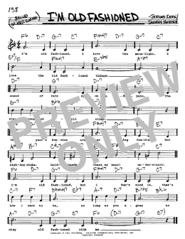 page one of I'm Old Fashioned (Real Book – Melody, Lyrics & Chords)
