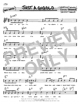 page one of Just A Gigolo (Real Book – Melody, Lyrics & Chords)