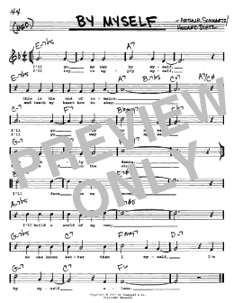 page one of By Myself (Real Book – Melody, Lyrics & Chords)