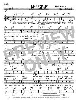 page one of My Ship (Real Book – Melody, Lyrics & Chords)