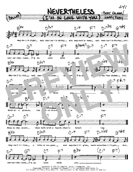page one of Nevertheless (I'm In Love With You) (Real Book – Melody, Lyrics & Chords)