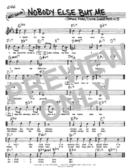 page one of Nobody Else But Me (Real Book – Melody, Lyrics & Chords)