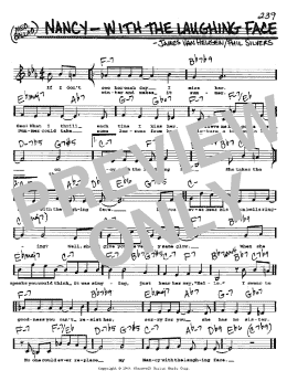 page one of Nancy - With The Laughing Face (Real Book – Melody, Lyrics & Chords)