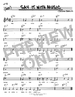 page one of Say It With Music (Real Book – Melody, Lyrics & Chords)