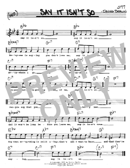 page one of Say It Isn't So (Real Book – Melody, Lyrics & Chords)
