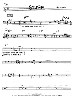 page one of Stuff (Real Book – Melody & Chords – Bb Instruments)
