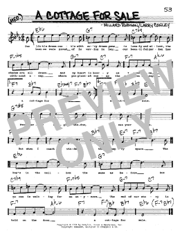 page one of A Cottage For Sale (Real Book – Melody, Lyrics & Chords)