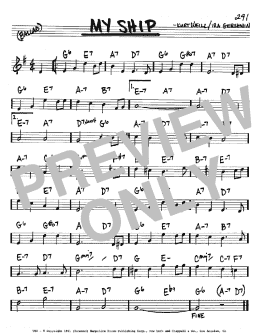 page one of My Ship (Real Book – Melody & Chords – Bb Instruments)