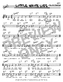 page one of Little White Lies (Real Book – Melody, Lyrics & Chords)