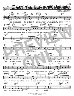 page one of I Got The Sun In The Morning (Real Book – Melody, Lyrics & Chords)