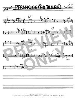 page one of Pfrancing (No Blues) (Real Book – Melody & Chords – Bb Instruments)