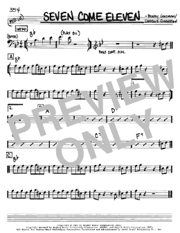 page one of Seven Come Eleven (Real Book – Melody & Chords – Bb Instruments)