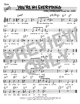 page one of You're My Everything (Real Book – Melody, Lyrics & Chords)