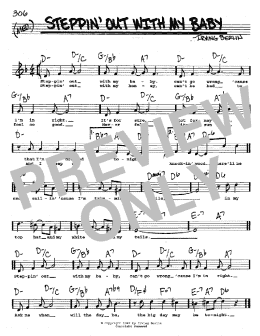 page one of Steppin' Out With My Baby (Real Book – Melody, Lyrics & Chords)