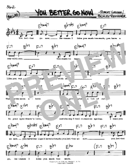 page one of You Better Go Now (Real Book – Melody, Lyrics & Chords)