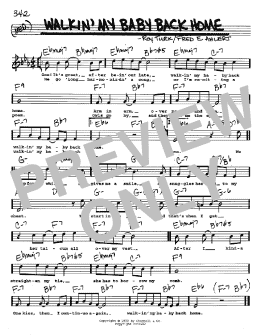 page one of Walkin' My Baby Back Home (Real Book – Melody, Lyrics & Chords)