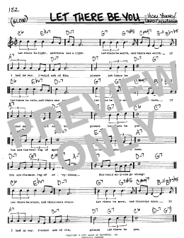 page one of Let There Be You (Real Book – Melody, Lyrics & Chords)