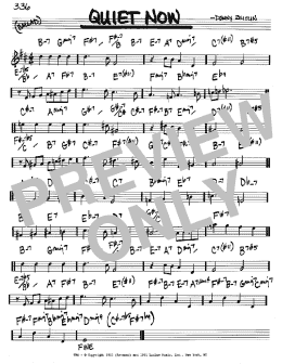page one of Quiet Now (Real Book – Melody & Chords – Bb Instruments)