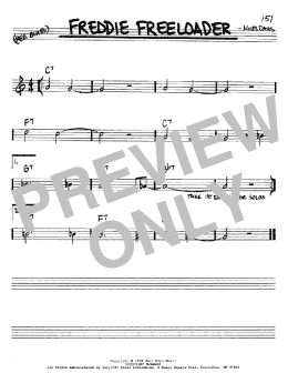 page one of Freddie Freeloader (Real Book – Melody & Chords – Bb Instruments)