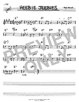 page one of Heebie Jeebies (Real Book – Melody & Chords – Bb Instruments)