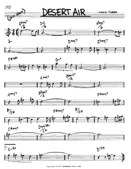 page one of Desert Air (Real Book – Melody & Chords – Bb Instruments)