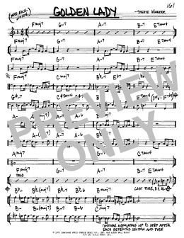 page one of Golden Lady (Real Book – Melody & Chords – Bb Instruments)