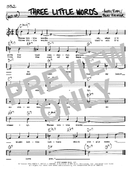page one of Three Little Words (Real Book – Melody, Lyrics & Chords)