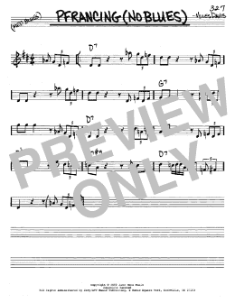 page one of Pfrancing (No Blues) (Real Book – Melody & Chords – Eb Instruments)