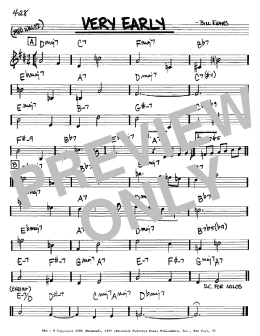 page one of Very Early (Real Book – Melody & Chords – Bb Instruments)