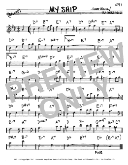 page one of My Ship (Real Book – Melody & Chords – Eb Instruments)