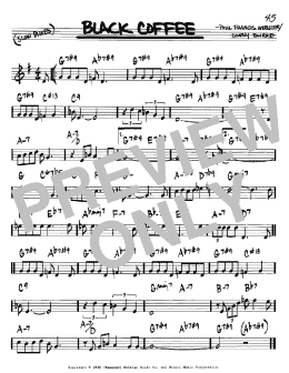 page one of Black Coffee (Real Book – Melody & Chords – Bb Instruments)