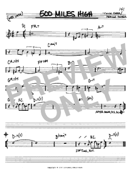 page one of 500 Miles High (Real Book – Melody & Chords – Bb Instruments)