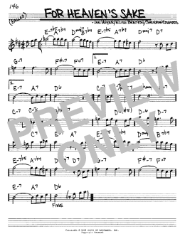 page one of For Heaven's Sake (Real Book – Melody & Chords – Eb Instruments)