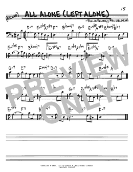 page one of All Alone (Left Alone) (Real Book – Melody & Chords – Bass Clef Instruments)