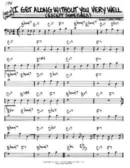 page one of I Get Along Without You Very Well (Except Sometimes) (Real Book – Melody & Chords – Bass Clef Instruments)
