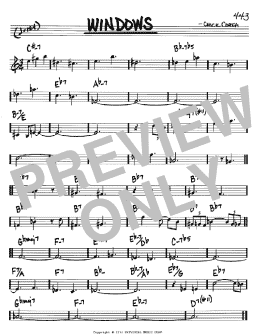 page one of Windows (Real Book – Melody & Chords – Bb Instruments)