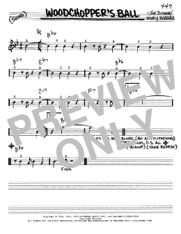 page one of Woodchopper's Ball (Real Book – Melody & Chords – Eb Instruments)