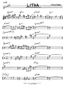 page one of Litha (Real Book – Melody & Chords – Eb Instruments)